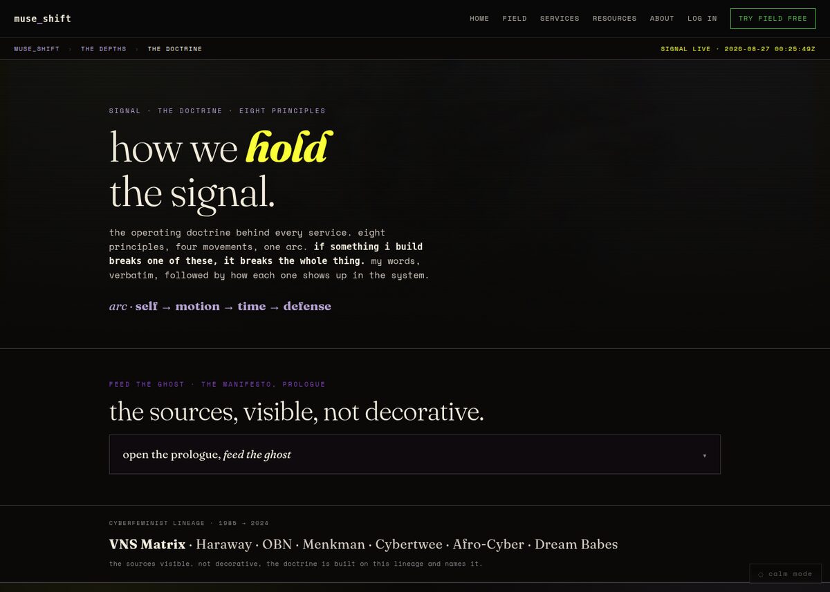 Doctrine — museshift.com/doctrine