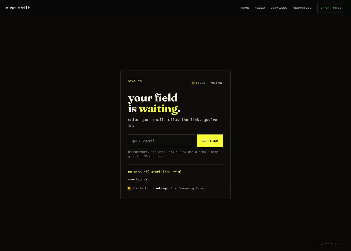 Field Portal — museshift.com/field-portal