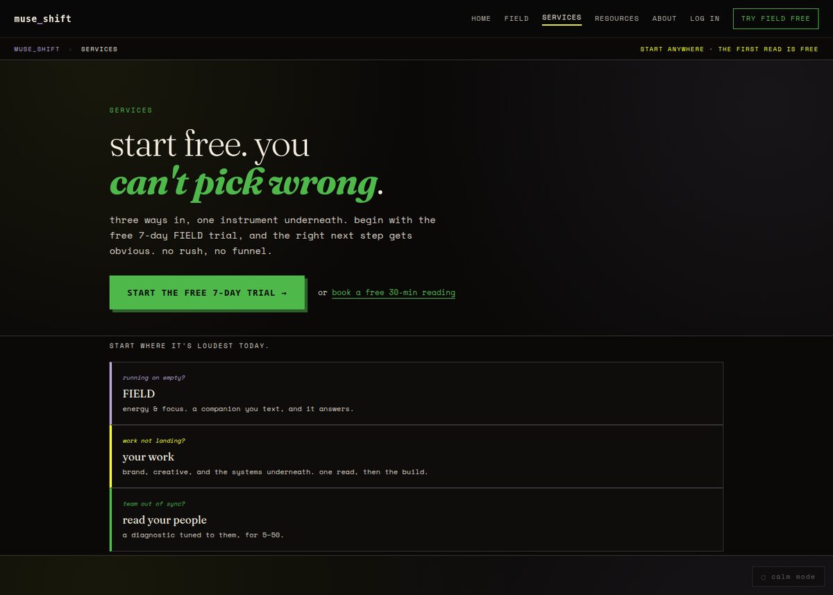 Services — museshift.com/services